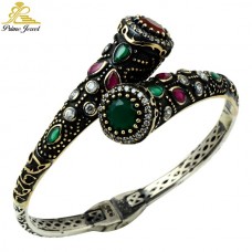 Gümüş Otantik Taşlı Biezik /Bileklik